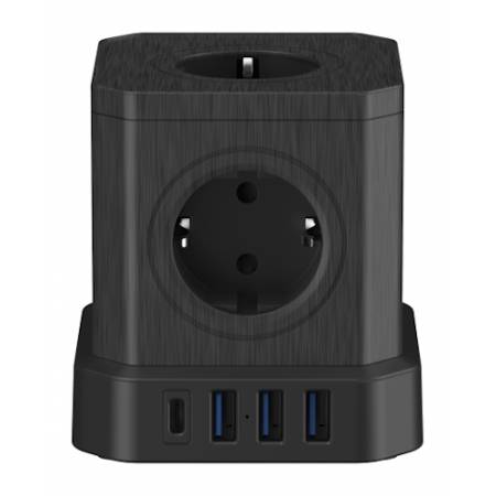 Newell NL4387 GaN Power Cube - kostka zasilająca 9w1, czarna_Dostępne gnaiazda_2